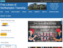 Tablet Screenshot of northamptontownshiplibrary.org